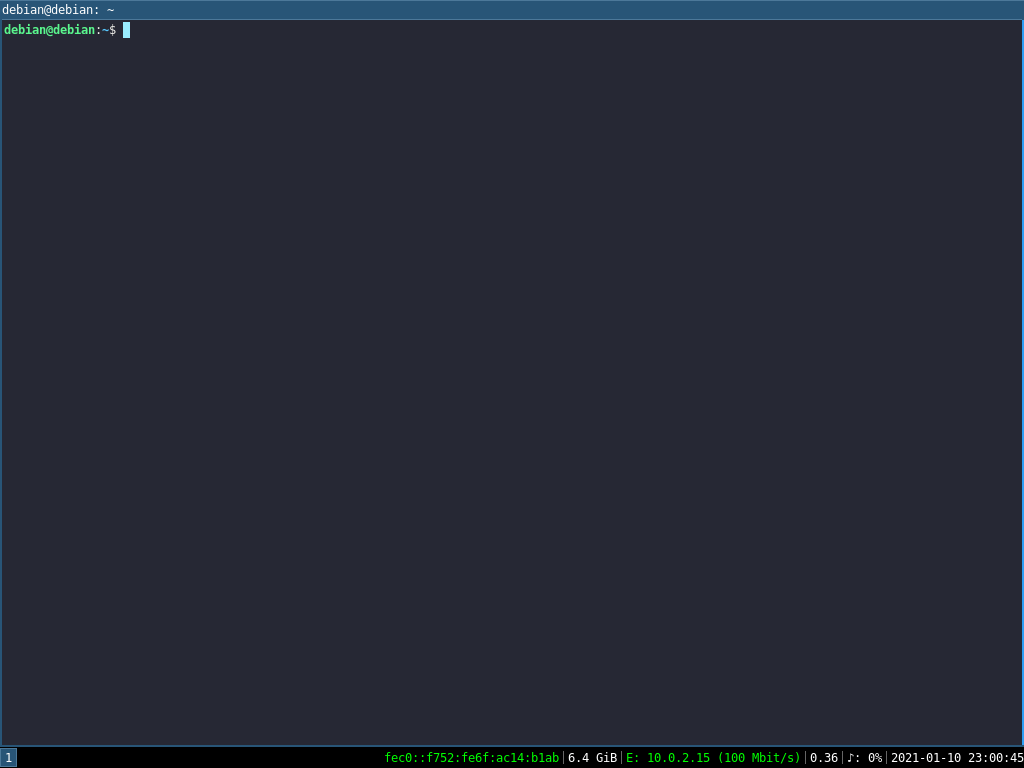 debian 10.4 (custom i3)